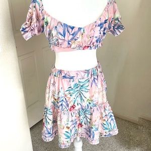 CBR two piece tropical dress set